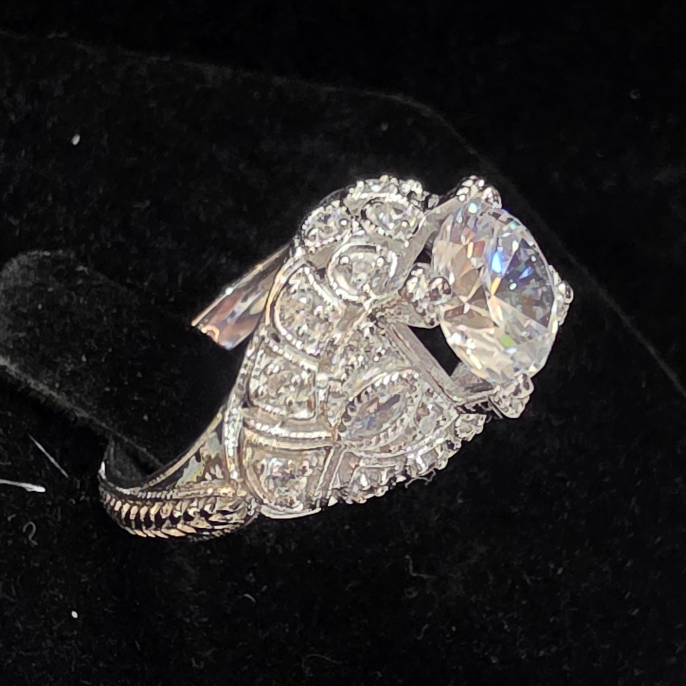 Stunning Silver Crystal Ring